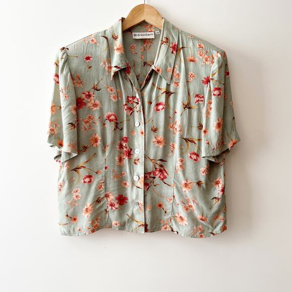 Vintage 90s Dress Barn Floral Cottagecore Dress and Top Set Size 12 - Picture 5 of 8